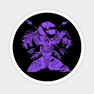 purple skull Magnet